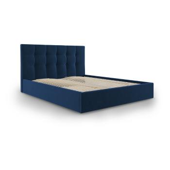 Pat dublu Mazzini Beds Nerin, 140 x 200 cm, albastru închis