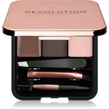 Makeup Revolution Brow Sculpt Kit set pentru sprancene perfecte culoare Dark 2.2 g