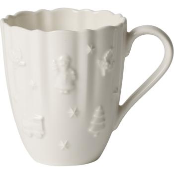 Cană din porțelan cu model de Crăciun Toy's Delight Villeroy&Boch, 0,3 l, alb