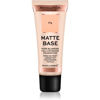 Makeup Revolution Matte Base acoperire make-up culoare F5 28 ml