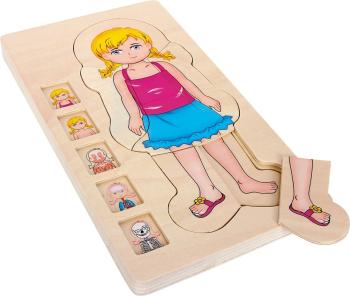 Small Foot Puzzle de anatomie din lemn