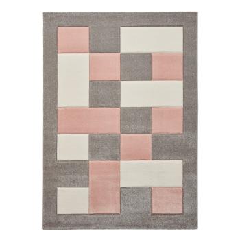 Covor Think Rugs Brooklyn, 160 x 220 cm, roz-gri