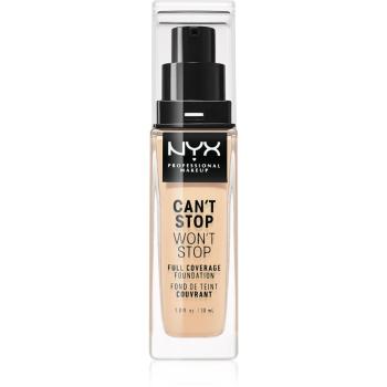 NYX Professional Makeup Can't Stop Won't Stop fond de ten cu acoperire ridicată culoare 06 Vanilla 30 ml