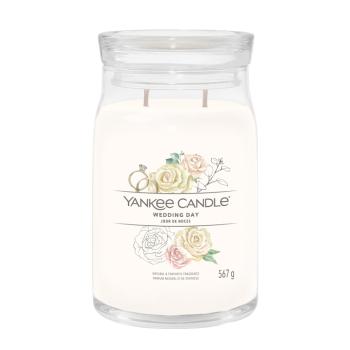 Yankee Candle Lumânare aromatică Signature sticlă mare Wedding Day 567 g