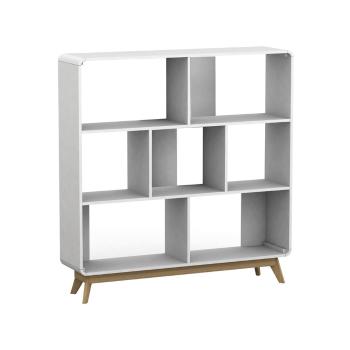 Bibliotecă albă 122x126 cm Caitlin – Støraa