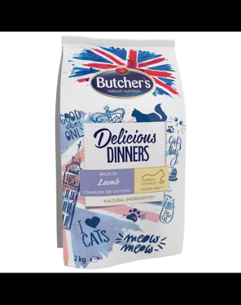 BUTCHER'S Delicious Dinners Cat hrana uscata pentru pisici, cu miel 6 x 2 kg (5+1 GRATIS)