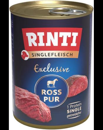 RINTI Singlefleisch Exclusive Horse Pure carne de cal hrana pentru caini 400 g monoproteica