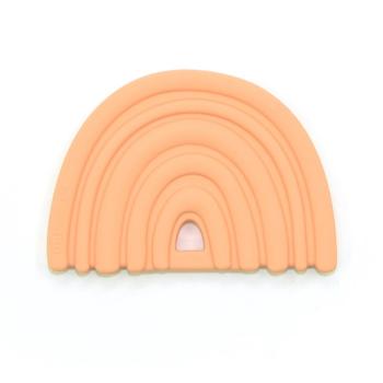 O.B Designs Rainbow Teether jucărie pentru dentiție Peach 3m+ 1 buc