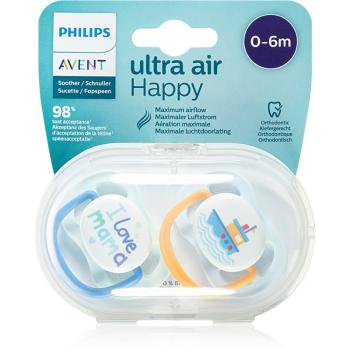 Philips Avent Soother Ultra Air Happy 0 - 6 m suzetă Boy Boat 2 buc