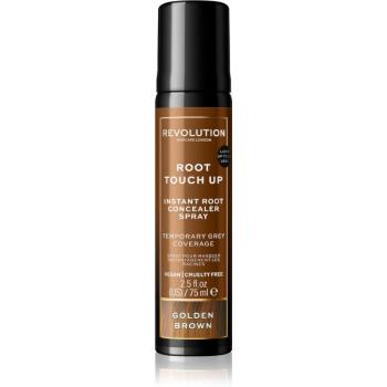 Revolution Haircare Root Touch Up spray instant pentru camuflarea rădăcinilor crescute culoare Golden Brown 75 ml