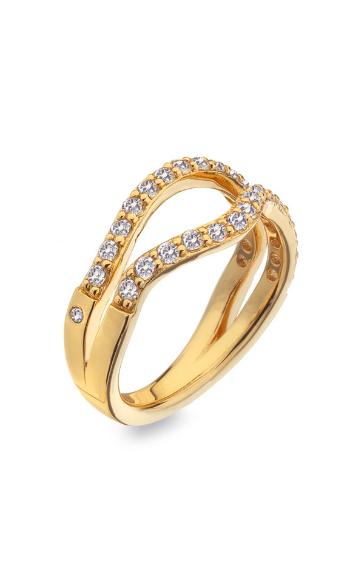 Hot Diamonds Inel de lux aurit cu diamant și topaz Jac Jossa Soul DR223 52 mm