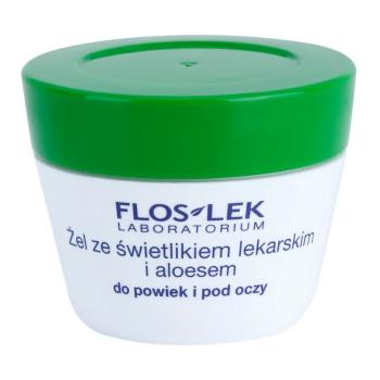 FlosLek Laboratorium Eye Care Gel pentru  jurul ochilor cu un luminator și aloe vera 10 g