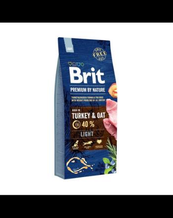 BRIT Premium By Nature Light 15 kg + 6x400 g conserve curcan