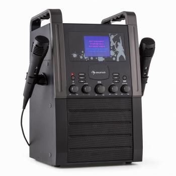Sistemul Auna KA8B-V2 BK Karaoke CD AUX 2x microfon negru