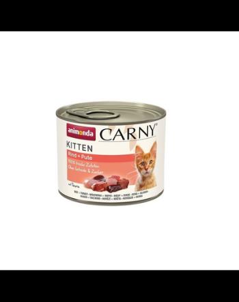 ANIMONDA Carny Kitten Beef&amp;Turkey 200 g Hrana umeda pentru pisoi, cu vita si curcan