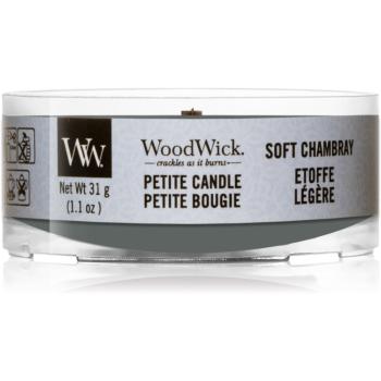 Woodwick Soft Chambray lumânare votiv cu fitil din lemn 31 g