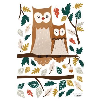 Folie cu stickere 30x42 cm Owl Family – Lilipinso