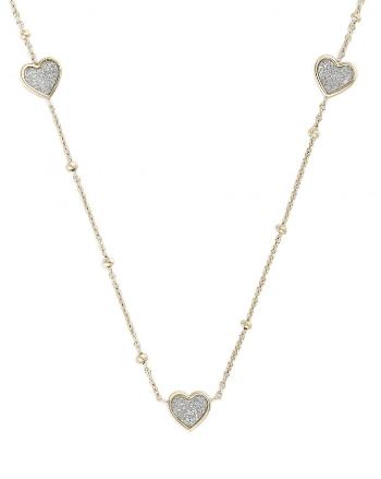 Fossil Colier romantic placat cu aur Valentine JF03942710