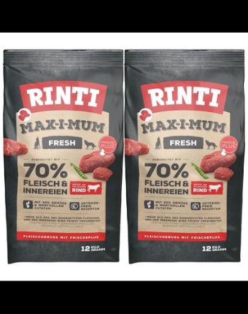 RINTI MAX-I-MUM Beef hrana uscata caini adulti, cu vita 2 x 12 kg