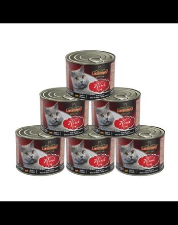 LEONARDO Quality Selection hrana umeda pentru pisici, bogata in carne de vita SET 6 x 200 g