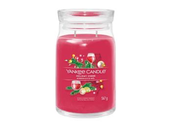 Yankee Candle Lumânare aromatică Signature sticlă mare Holiday Cheer 567 g