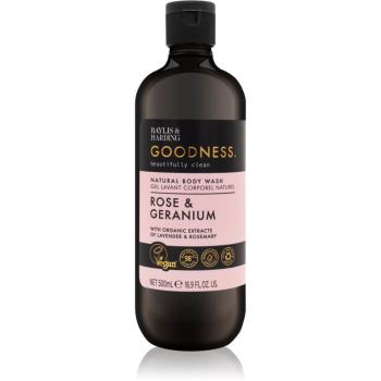 Baylis & Harding Goodness Rose & Geranium gel de duș cu arome florale 500 ml