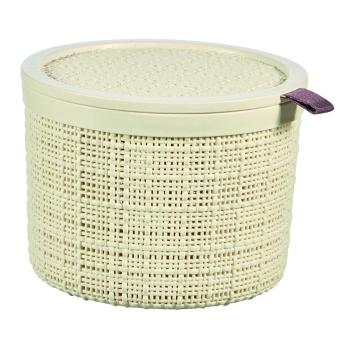 Coș de depozitare cu capac Curver Jute, 2 l, bej