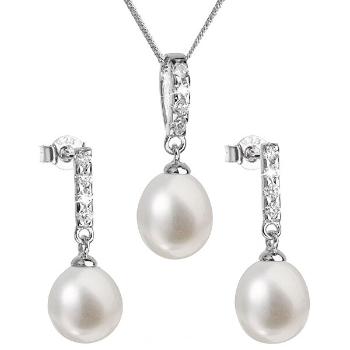 Evolution Group Set de argint de lux cu perle autentice Pavon 29032.1