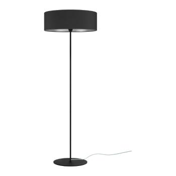 Lampadar cu detaliu argintiu Bulb Attack Tres XL, ⌀ 45 cm, negru