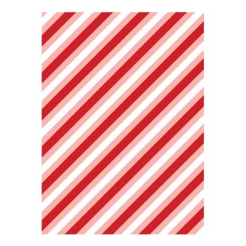 5 coli de hârtie de împachetat eleanor stuart Candy Stripes, 50 x 70 cm, roșu-alb