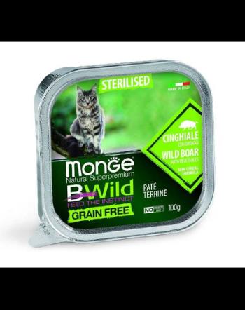 MONGE BWild Sterilised hrană umedă pentru pisici sterilizate, cu mistreț 100 g