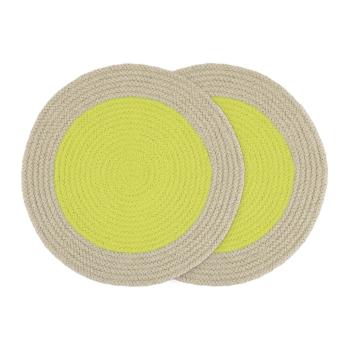 Suporturi pentru farfurii 2 din material textil ø 38 cm  2 buc.  Lime - Remember