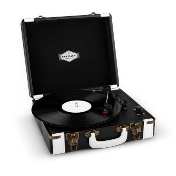 Auna Jerry Lee Retro placă turnantă LP - USB negru și alb