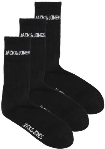 Jack&Jones 3 PACK - șosete pentru bărbați JACMELVIN 12260083 Black