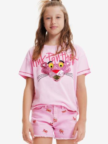 Desigual Pink Panther Tricou pentru copii Roz