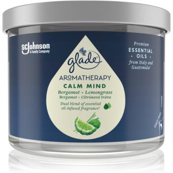 GLADE Aromatherapy Calm Mind lumânare parfumată Bergamot + Lemongrass 260 g