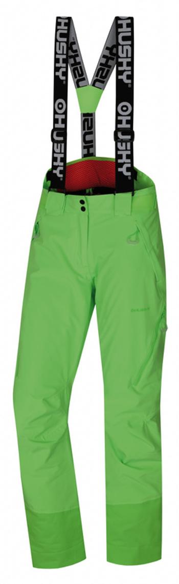 Femeii schi pantaloni Husky Mital (L) neon verde