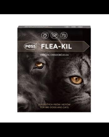 PESS Flea-Kil Zgarda antipurici, capuse pentru pisici si caini mari 75 cm + PESS Bio Pulbere protectie impotriva parazitilor 100 g