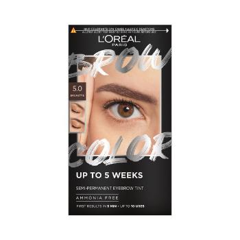 L´Oréal Paris Vopsea semi-permanentă pentru sprâncene Brow Color (Semi-Permanent Eyebrow Tint) 5.0 Brunette