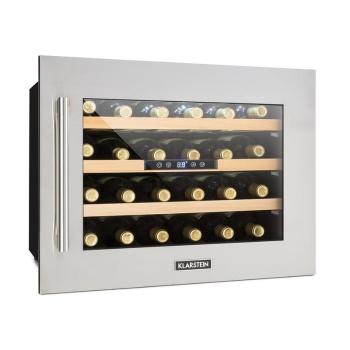 Klarstein KLARSTEIN VINSIDER 24D, frigider integrat de vin, 24 de sticle, oțel inoxidabil