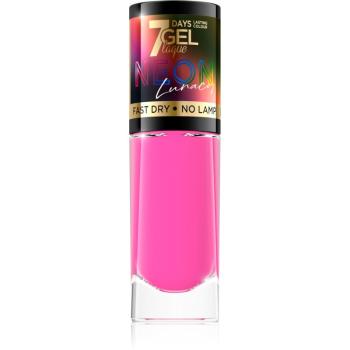 Eveline Cosmetics 7 Days Gel Laque Neon Lunacy lac de unghii cu stralucire neon culoare 83 8 ml