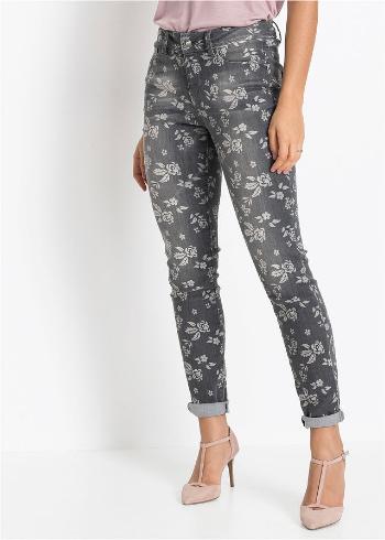 Jeans stretch cu model floral