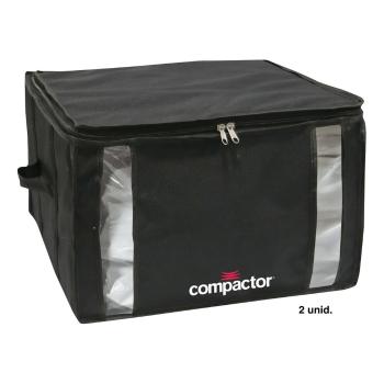 Set 2 cutii cu vid Compactor Black Edition XXL, 125 l, negru