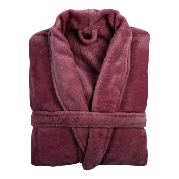 Halat de baie burgundy S/M din micropluș Cosy – Tiseco Home Studio