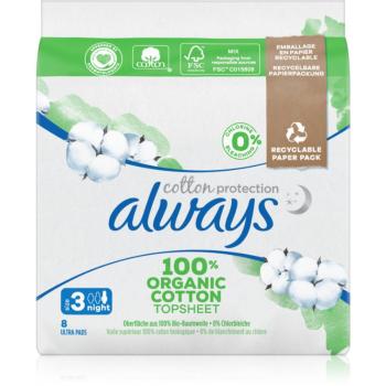 Always Cotton Protection Night absorbante fara parfum 8 buc