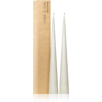 ester & erik cone candles linen grey (no. 22) lumanare 2x37 cm