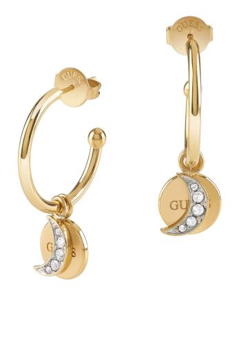 Guess Cercei rotunzi placați cu aur cu pandantive Moon PhasesJUBE01191JWYG