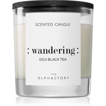 Ambientair Olphactory Black Design Goji Black Tea lumânare parfumată  (Wandering) 200 g