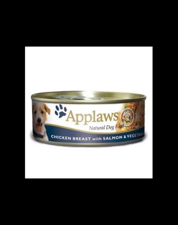 APPLAWS Hrană umedă pentru câini cu pui, somon și legume 156 g