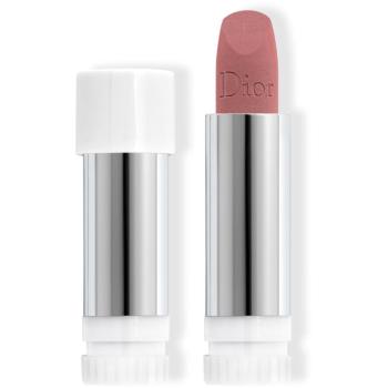 DIOR Rouge Dior The Refill ruj cu persistenta indelungata rezervă culoare 100 Nude Look Velvet 3,5 g